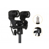 Dvojitá Double Objímka Držák Hlavice 2x Žárovky E27 na Stativ Fotodeštník