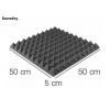 Akustický Pěnový Absorbční Panel Pyramida 50 x 50cm