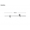 Žeriavové Rameno s Dvomi Uchopovacími Hlavami pre Statívy C-Stand Rameno 128cm s 1/4" alebo 3/8" Závitom