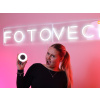 Mini Kruhové LED Foto Univerzální Přídavné Světlo k Fotoaparátu Video Light s Baterií Cold Shoe 1/4 Závit (Barva Žádná)