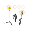 Ring Light Selfie Tyč Tripod 3v1 Monopod Kruhové Svetlo Smartphone + Diaľk. Ovládanie Výber Variant