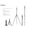 Uegogo C206 Profesionální Foto Stativ Flexibilní Tripod 206cm, 10kg