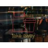Neónový Nápis Neon LED Take Away S Sebou Bistro Kaviareň (Výrábame aj na Mieru)