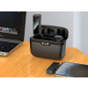 Mobilní Bezdrátový Klopový Mikrofonový Set s Nabíjecím Boxem Long Life Baterie a Potlačením Hluku (Varianta 2x mikrofon + přijímač USB-C)