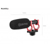 Boya BM-2040 Profesionální Všesměrový Externí Shotgun Mikrofon Audio pro Kameru DSLR Cold Shoe Adaptér Vlog Video Youtube Rozhovor