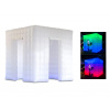 Světelná Gumová Nafukovací Krychle Stan Zástěna RGB LED Osvětlení Kryt na Fotokoutek Photo Booth Velikost 2,5x2,5m Enclosure