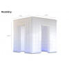Světelná Gumová Nafukovací Krychle Stan Zástěna RGB LED Osvětlení Kryt na Fotokoutek Photo Booth Velikost 2,5x2,5m Enclosure