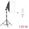 Foto Lampa Štúdio Softbox svetlo + statív + žiarovka 135W
