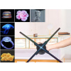 Profesionální Čtyřkřídlý 3D LED Hologramový Holografický Projektor HD Zobrazení 100cm Holofan Reklamní Poutač Fan 120W