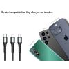 Nabíjecí a Datový Kabel pro Přenos Dat 3A Fast Charging Nylon Výběr Variant (Varianta USB-A na USB-C)
