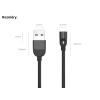 Univerzálny Magnetický Rýchlonabíjací Dobíjací Kábel Adaptér 3A 3v1 USB-C, Lightning, Micro USB 2m