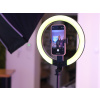 Ring Light Selfie Tyč Tripod 3v1 Monopod Kruhové RGB Světlo Smartphone + Dálk. Ovládání 190cm