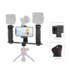Robustní Flexibilní Dvouruční Multifunkční Gimbal Cage Stabilizátor Video Rig Klec Vlog s 1/4 Závity a Madly