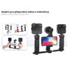 Robustní Flexibilní Dvouruční Multifunkční Gimbal Cage Stabilizátor Video Rig Klec Vlog s 1/4 Závity a Madly