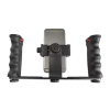 Robustní Flexibilní Dvouruční Multifunkční Gimbal Cage Stabilizátor Video Rig Klec Vlog s 1/4 Závity a Madly