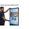 Pojazdný Digitálny Obojstranný Banner 55" Obrazovka Smart Double Sided Displej Android Digiposter Infokiosiek Totem Biely s Kolieskami