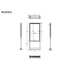 Pojazdný Digitálny Obojstranný Banner 55" Obrazovka Smart Double Sided Displej Android Digiposter Infokiosiek Totem Biely s Kolieskami