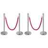 Silver Safety Barrier Stand for Space with Belt