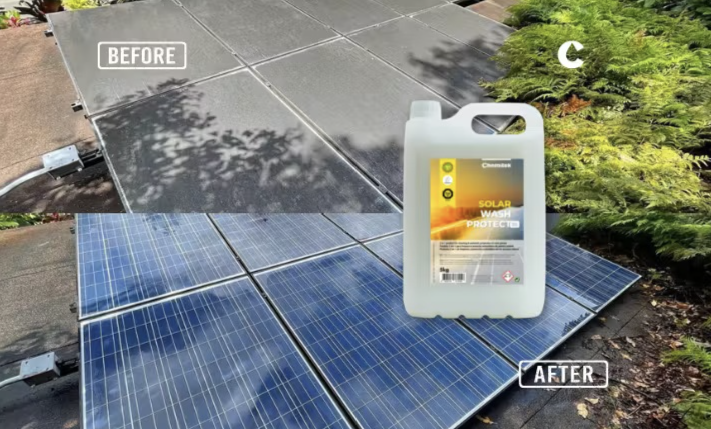 PRÍPRAVOK NA ČISTENIE A ANTISTATICKÚ OCHRANU FOTOVOLTICKÝCH SOLÁRNYCH PANELOV | SWP 300 - SOLAR WATER PROTECT