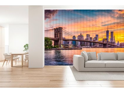 Vertikální fotožaluzie - New York při západu slunce