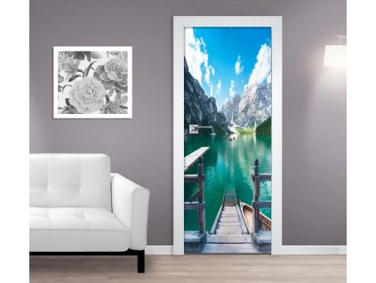 Samolepící fototapeta na dveře Jezero v horách 2