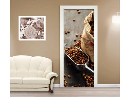Samolepící fototapeta na dveře Káva