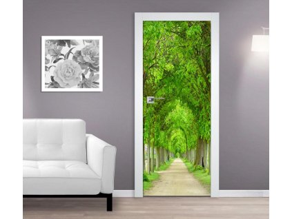 Samolepící fototapeta na dveře Cesta mezi stromy