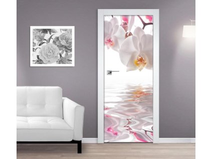 Samolepící fototapeta na dveře Orchidej bílá