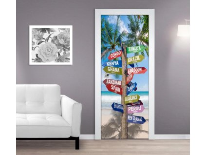 Samolepící fototapeta na dveře Rozcestník