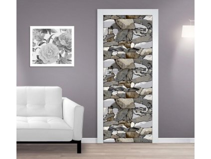Samolepící fototapeta na dveře Stěna z kamene