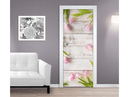 Samolepící fototapeta na dveře Tulipány