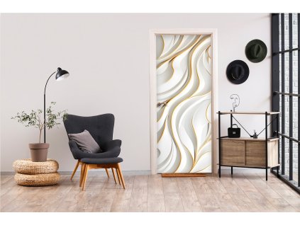 Samolepící fototapeta na dveře 3D Elegantní vlny