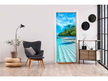Samolepící fototapeta na dveře Ráj pod palmami