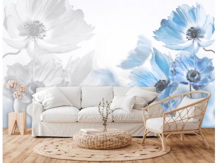 Fototapeta na zeď - Něžné modré květy