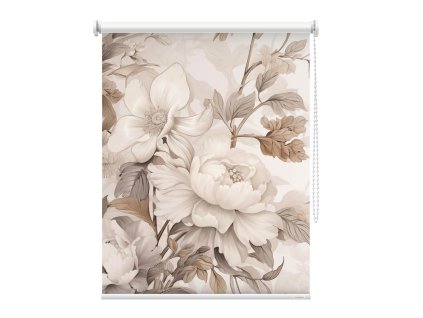 Fotoroleta -  Elegantní květy v béžových tónech