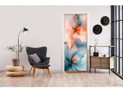 fototapeta na dveře - Hedvábný dotek květů