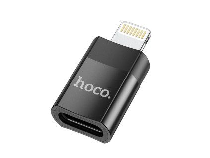 Redukce / adaptér Hoco UA17 Lightning samec / USB-C samice OTG černá