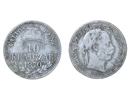 10 krajczar 1870 KB