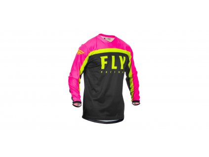 Dres FLY Racing F16 Jersey 2020 Neon Pink/Black/Hi-Vis
