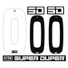 sd front 2 side plate numbers and sd logo sticker kit nr white