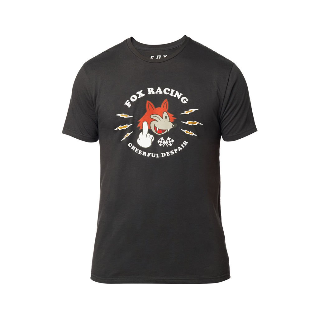 Pánské triko FOX Cheerful Despair Ss Prem Tee - Black Vintage