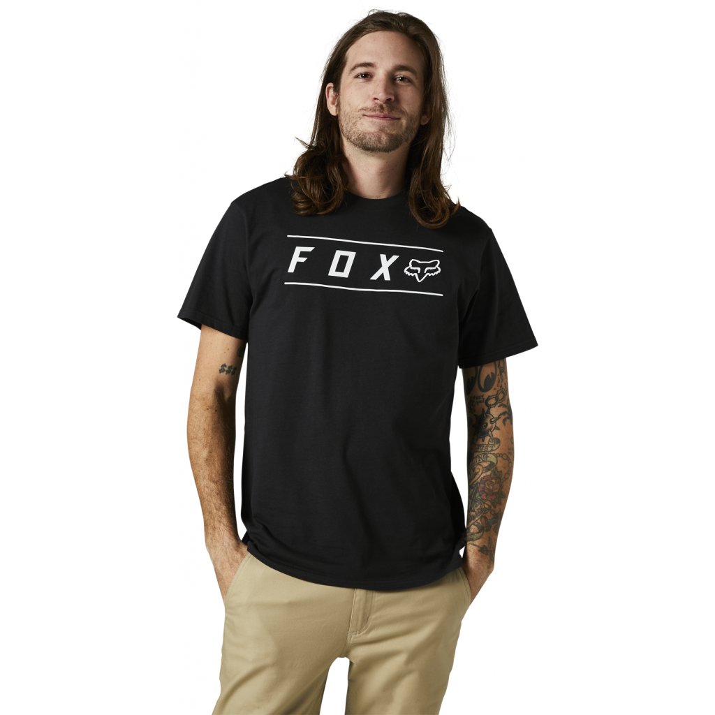 Pánské triko Fox Racing Pinnacle Ss Premium Tee - Black/White