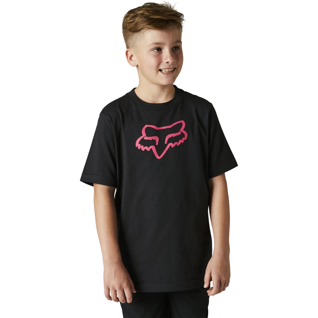 Dětské triko Fox Youth Legacy Ss Tee - Black/Pink