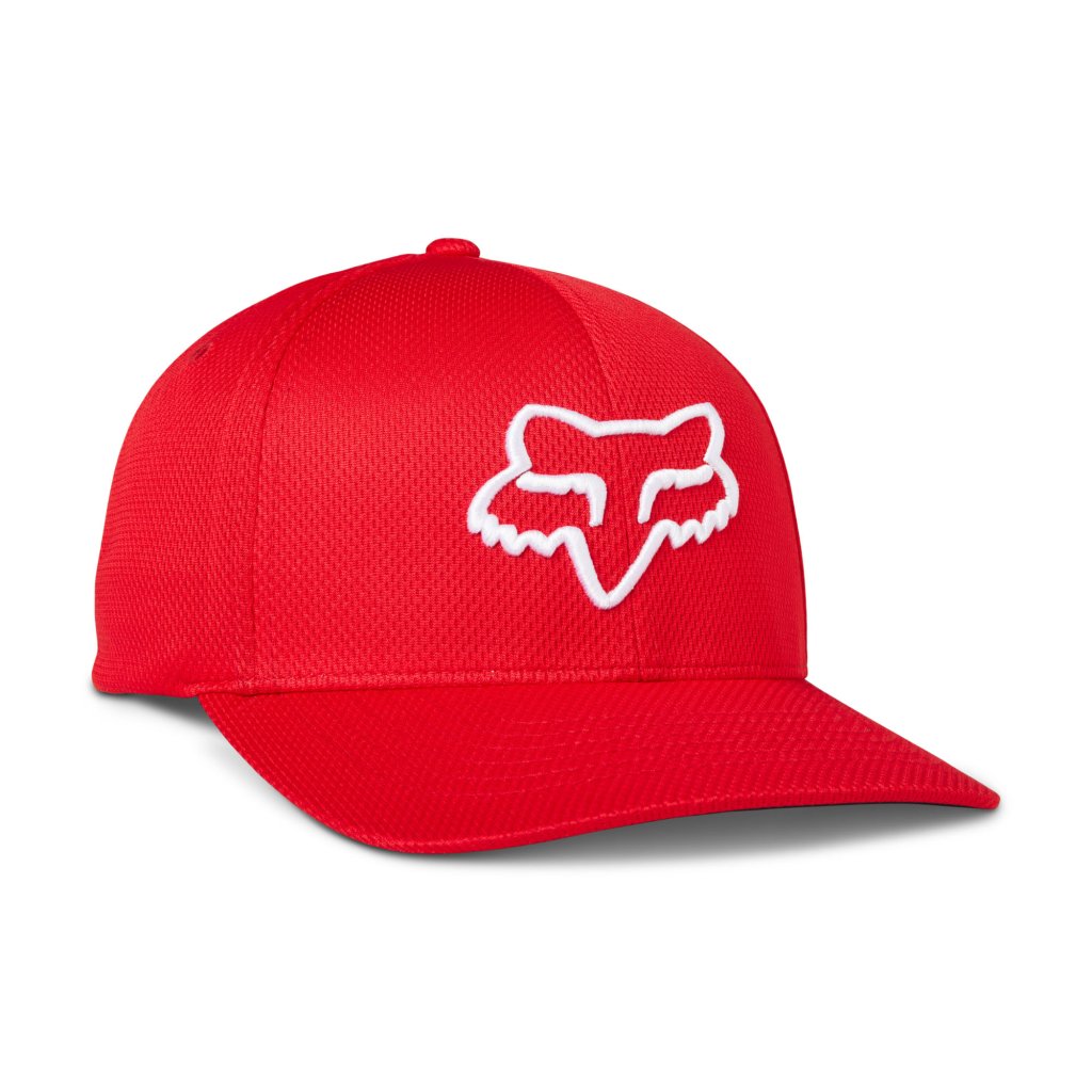 Pánská kšiltovka Fox Lithotype Flexfit 2.0 Hat - Red/White