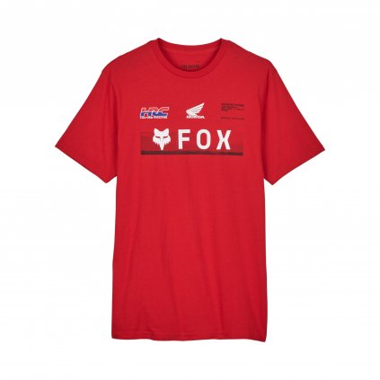 Pánské triko Fox Fox X Honda Prem Ss Tee - Flame Red