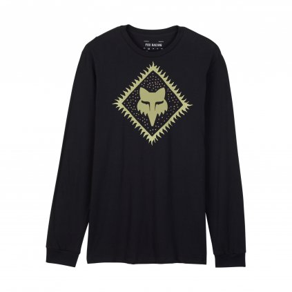 Pánské triko Fox Leo Prem Ls Tee - Black