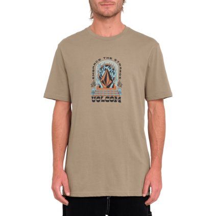 Pánské triko Volcom Sacred Stone Sst - Teak
