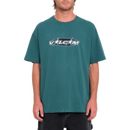 Pánské triko Volcom Ovstone Lse Sst - Evergreen