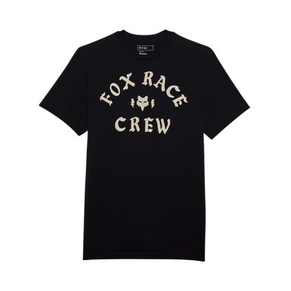 Pánské triko Fox Race Crew Ss Prem Tee - Black