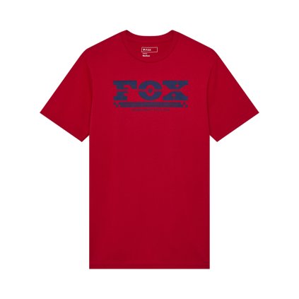 Pánské triko Fox National Ss Prem Tee - Cardinal